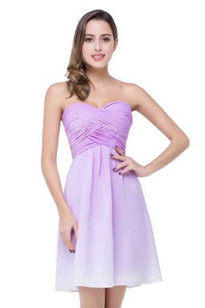 Robes de piste Lavender Gradient en mousseline de soie