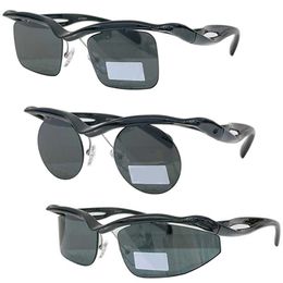 Runway sunglasses SPRA15 Women Designer Sunglasses Ultra Light Curved Nylon Half Frameless Frame 100% UV Protection 24SS Fashion Show Glasses A25 A18