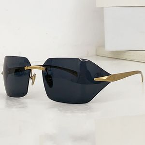 Runway zonnebrillenSPRA5S Geborsteld goud Luxe mode Heren en dames Rijden Buiten Ultralicht metalen frame Spiegelpoten Gebogen pasvorm Gezicht met originele doos