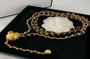 Runway Vintage Riem Ketting Schapenvacht Beroemd Merk Bal Ketting Tailleband Decoratief Gemarkeerd Logo Gouden Link Chain Taille Ketting Bel6766533