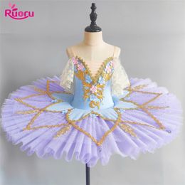 RUORU Professional Ballet Tutu Girls Platter Pancake Tutu Ballerina Party Jurk Adult Women Child Kids Ballet Dance Costume 240510