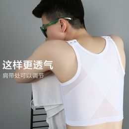 Ruoru S - 6xl Tomboy Chest Breast Binder Trans Vest Flat Breast Slank Shaper Lesbian Ademende Undershirt Corset Tanktops