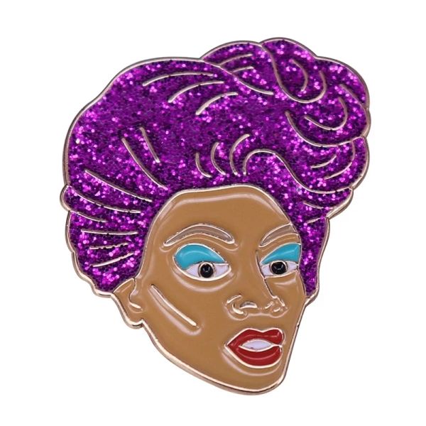 Les épingles en émail de la course de dragage de Rupaul collectionnent une belle femme broches badges de revers Créatif bijoux animal cadeau pour les amis pour enfants