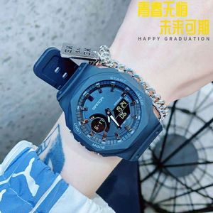 Landelijk eiken eenhoorn elektronisch horloge voor mannelijke vrouwelijke studenten, Koreaanse editie, eenvoudige, waterdichte en modieuze top 10 horloges