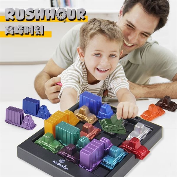 Rush Hour IQ Car Logic Game Toy Puzzle éducatif Toy Creative Jeu de société en plastique Racing break voiture Jouets pour enfants 201218