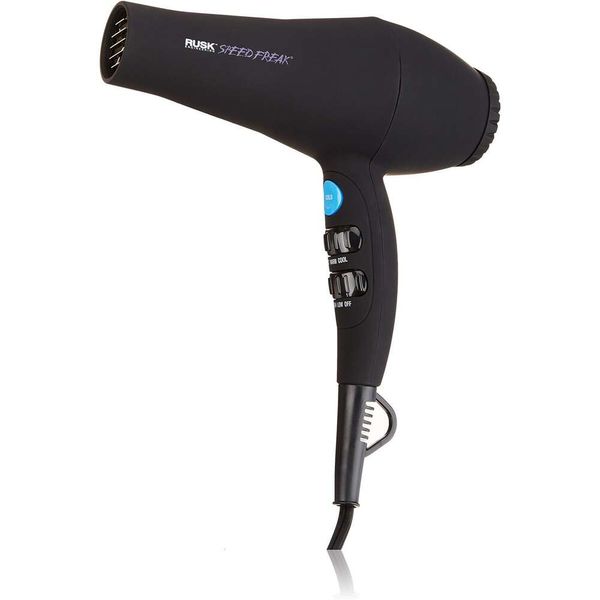 Rusk Engineering Speak Freak Ceramic and Tourmaline Professional Hair Dryer - 2000 watt avec une chaleur infrarouge et des ions naturels pour le séchage rapide