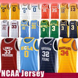 Russell 0 Westbrook Reggie UCLA NCAA Miller Jersey Jimmer 32 Fredette Brigham Jeunes Cougars Basse-Bas Bias Len Bias 34 Maryland