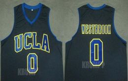 Russell Westbrook #0 Ucla Bruins College Black Retro Basketball Jersey Hommes Ed Numéro personnalisé Nom Maillots