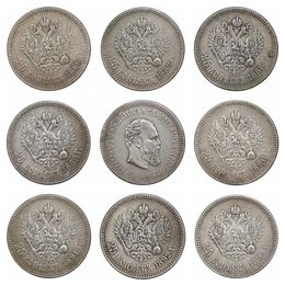 Russie 25 Kopeks 1886-1894 Pièces plaquées argent Copie