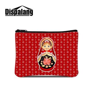 Rusland Dispalang Coin Style Portemonnees Girl's Koppelingen Tas Vrij Russische pop op portemonnee Kleine portemonnee vrouwelijke cosmetische pouches