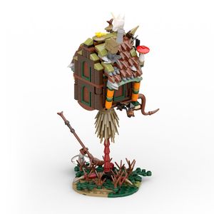 Rusland Folklore Atomic Haasted Baba Yaga Hut Grandma Jaga Chicken Legged huis Building Build Kit Forest Tree House Brick Model