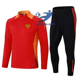 Rusland Nationale Men voor volwassen halve zipper Trainingspak met lange mouwen Outdoor Sport Home Leisure Suit Sweatshirt Jogging Sportswear