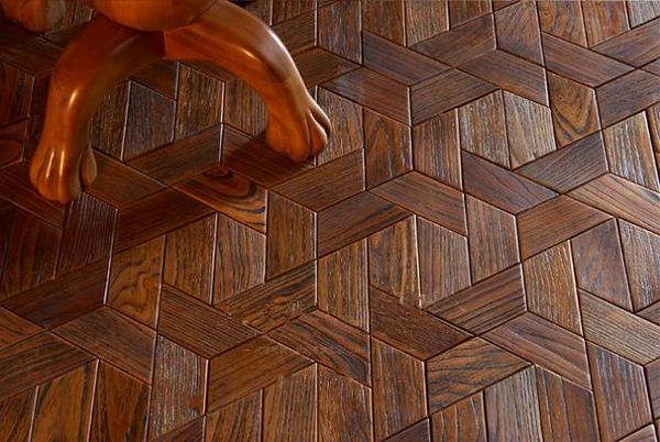 Chêne de Russie Parquet Sapélé Bois Polygon Parquet décoratif Te de Birmanie Parquet en bouleau noyer noir Chêne Merbau Parquet à l'huile naturelle