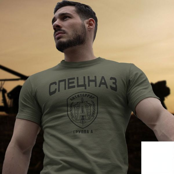 Russie Spetsnaz Group Hommes T-Shirt Forces Spéciales Russes Anti-Terror Squad SWAT Chemises Taille S-3XL
