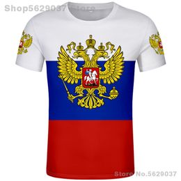 RUSLAND t-shirt gratis op maat gemaakt naam nummer rus socialistische t-shirt vlag russische cccp ussr diy rossiyskaya ru Sovjet-unie kleding 220702