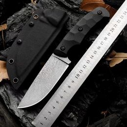 CHEF RUSSIE ET ​​SAMURAI STRAIGHT FIXE BLADE COUTEAU 9CR18MOV BLADE G10 POCKET TACTICAL POCKET CHASSE FISHE DE LA PISCE EDC OUTIL COUTONS A4139