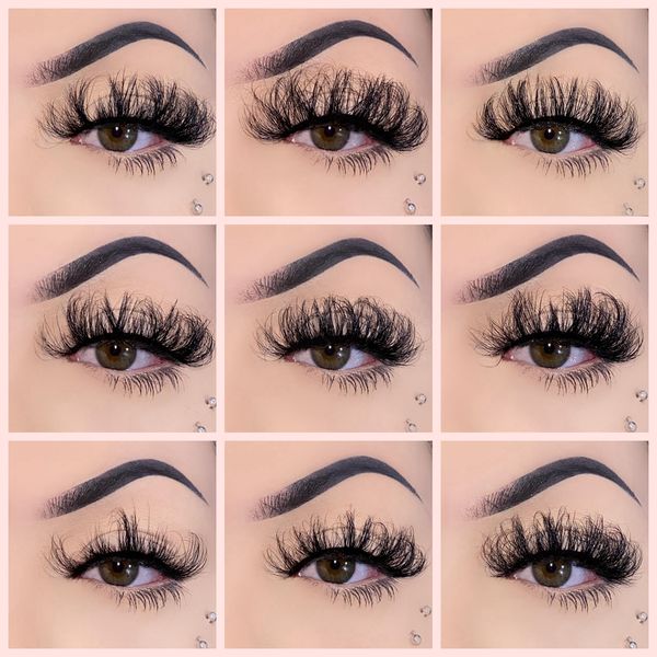 Russe DD Curl 25mm Vison Cils Fluffy 3D Eye Lashes Dramatique Désordonné Long Faux Cils Maquillage