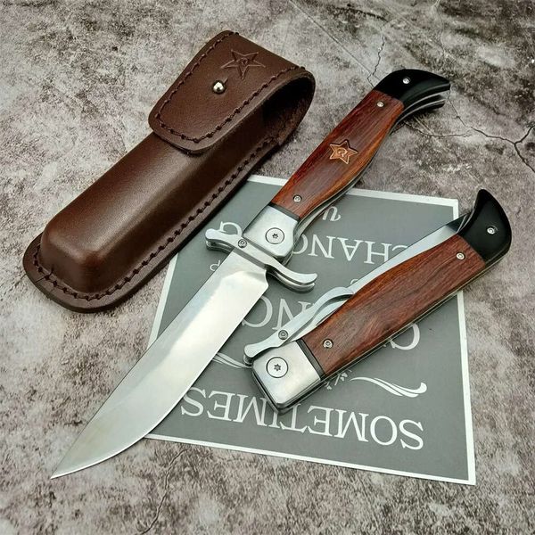 Russe Finka NKVD KGB Couteau pliant 440c Blade Rosewood Handle Outdoor Hunting Camping Military Couteaux Pocket Tactical EDC Tool