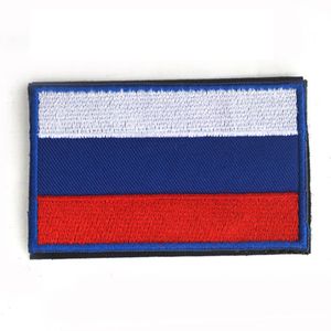 Drapeau russe Broderie Robe Badge Militaire Tactique Russe Personnalité Brassard Logo 8 * 5cm