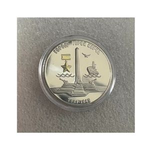 Russische geschenk Zwarte Zee Fleet Souvenir Silvered Commemorative Coin of the Victory World War II Challenge Coin.cx