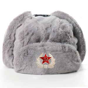 Gorros rusos Ushanka Trooper Trapper Hat, gorros cálidos de invierno, gorro de caza con orejeras, gorro de piloto de imitación, gorro de caza 231228