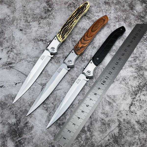 Cuchillo plegable ruso de tacón alto, cuchillo de caza de defensa al aire libre de acero inoxidable 420, Camping, supervivencia en la jungla, bolsillo automático EDC