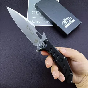 Russian-HOKC Rocket Tactical Cuchillo plegable D2 hoja de acero G10 mango NOKS Cuchillos integración al aire libre supervivencia camping autodefensa herramientas