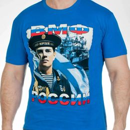 Tshirt de marin naval russe 100% coton oneck à manches courtes à manches décontractées tshirt taille S3xl 240409