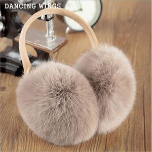 Russe hiver 100% naturel Rex fourrure de lapin cache-oreilles hommes femmes chaud mode oreillette en peluche moelleux oreille chaud Muffs2533