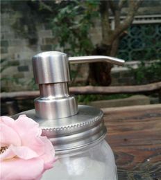 Pompe de distributeur de savon à la rouille DIY Pompe en acier inoxydable Mason Jar Coundre du dispensateur Couvercle et pompe avec tube polonais4189566