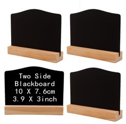 Rustiek tafelnummer mini-krijtbordbord met houten standaard 39x3 inch klein houten bord buffetdisplay plaquette nieuwigheid decor7603420