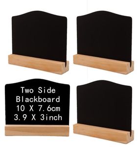 Rustiek tafelnummer mini -krijtbord bord met houten standaard 39x3inch klein houten bord buffet display plaque nieuwigheid decor5892684