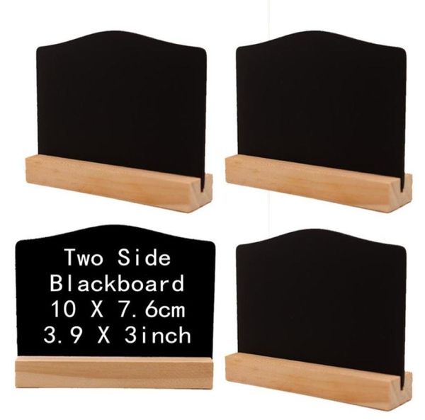 Número de mesa rústica Mini letrero de pizarra con soporte de madera de 39x3 pulgadas de letrero de madera pequeña Plaque de placa de decoración novedosa9844045