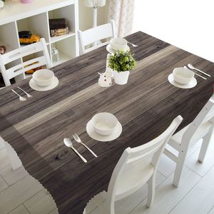Rustieke houten plank tafelkleed waterdichte houten textuur tafelkleed voor rechthoek tafel cover squre bruiloft tafelkleed home decor T200708