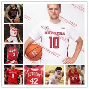 Rutgers Scarlet Knights Basketball Jersey 22 Emmanuel Ogbole 23 Daniel Vessey 24 Austin Williams 25 Jeremiah Williams Knights Jerseys personnalisés cousus