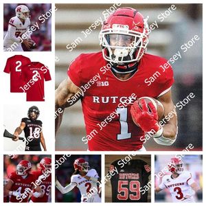 RUTGERS Scarlet Knights voetbaljersey 10 Evan Simon 20 Jashon Benjamin 0 Max Patterson 92 Mayan Ahanotu 27 salie klauwen 23 Wesley Bailey 48 Kyonte Hamilton 11 Blake