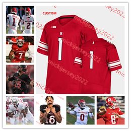 Rutgers Scarlet Knights Maillot de football Aaron Lewis Aaron Young Thomas Amankwaa Jordon Thompson Carnell Davis DJ Allen Rutgers Maillots Cousus sur mesure Hommes Jeunesse