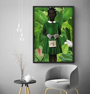 Ruud van Empel Standing In Green Painting Poster Print Home Decor Ingelijst of ingelijst Popaper Material241u2311536