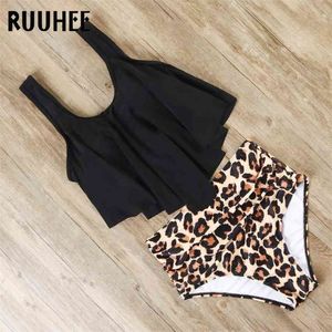 Ruuhee Bikini Maillot De Bain Maillots De Bain Femmes Taille Haute Tankini Ensemble Push Up Maillot De Bain Beachwear Plus Taille 210621