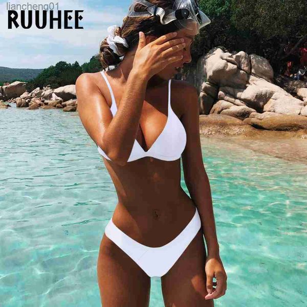 RUUHEE Bikini brasileño traje De baño mujer traje De baño 2023 Micro Bikini conjunto Push Up traje De baño ropa De playa Maillot De Bain Femme L230619