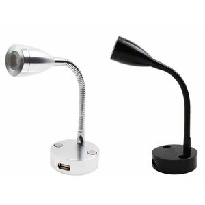 Lampe de lecture LED pour camping-car, DC12V 24V, tactile intelligent, intensité variable, lampe murale Flexible à col de cygne pour camping-car, cabine de Yacht avec Port de chargeur USB D2.0