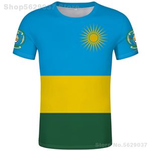 RWANDA t-shirt diy gratis custom made naam nummer rwa T-Shirt natie vlag rwandese rwandese franse land tekst print po kleding 220702