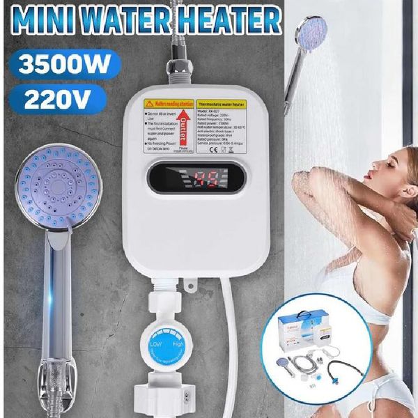 RX-21,Warm too 3500W eléctrico ingrato Mini calentador de agua instantáneo grifo de baño calefacción 3 segundos calefacción instantánea