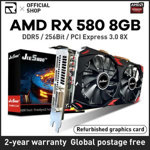RX 580 8GB AMD Radeon GDDR5 256Bit 2048SP GPU RX580 8G Cartes graphiques Non Lhr Mining Hashrate 28-30mh/S