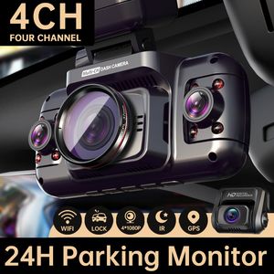 Caméra de tableau de bord RX4S pour voiture DVR 4CH 4*1080P 360, Support de caméra arrière GPS, moniteur de stationnement 24H, enregistreur vidéo, Vision nocturne