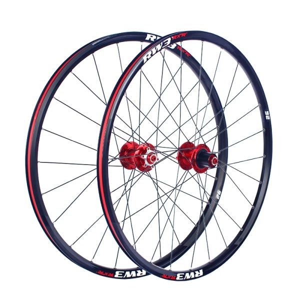 RXR MOUNTAY Bike Wheels 26 '' MTB CUBROS DE BICCIÓN 24 HIPOS RW3 Disc freno QR 7/11 Velocidad delantero 2 trasero 4 rodamientos de rejillas