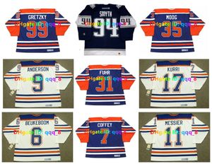 Ryan Smyth Wayne Gretzky 2001 Koho Oilers CCM Throwback Hockey Jersey Andy Moog Jeff Beukeboom Messier Semenko Tikkanen Grant Fuhr Anderson Jari Kurri Taille