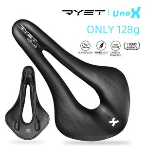 Ryet Carbon Leather Saddle Ultralight Road Road Bike Mtb Racing PU Soft Seat Cushion Bicycle Oval Rail79 ACCESSOIRES DE CYCLAGE SIE