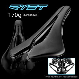 Ryet Racing Bike Saddle Mtb Road Bicycle Saddle Carbon / Steel Rails avec bouteille de montage direct Cage Cage MTB Cushion de siège de vélo