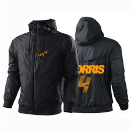 Ryhb Sweats à capuche Sweatshirts 2023 F1 Mclaren Team Racing Fans Lando Norris Automne Hiver Veste Manteau Mode Coupe-Vent Sportwear